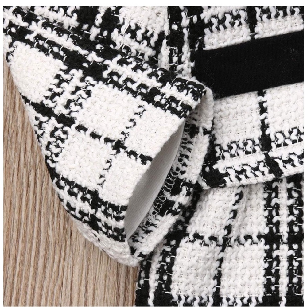 Toddler Girl Plaid Coat & Dress Matching Outfits - Picture 8 of 9